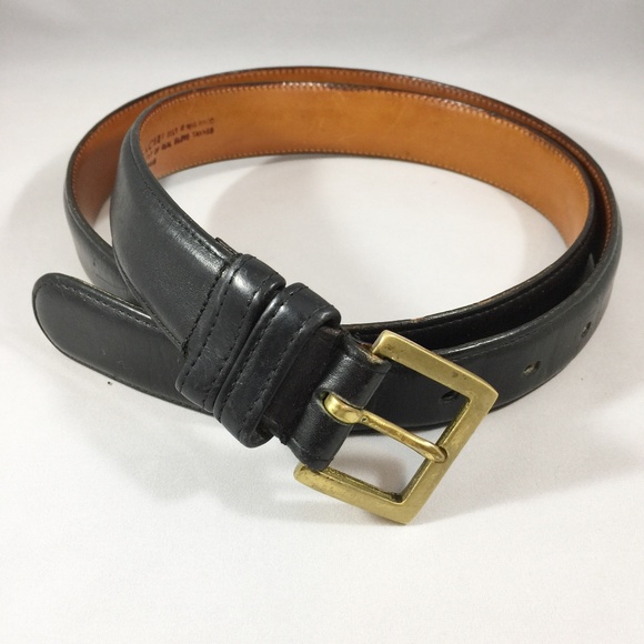 coach black leather belt